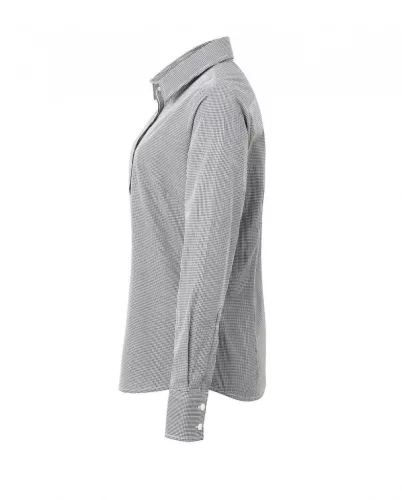 Premier PR320 WOMEN'S LONG SLEEVE GINGHAM MICROCHECK SHIRT L