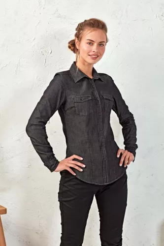 Premier PR322 WOMEN'S JEANS STITCH DENIM SHIRT M