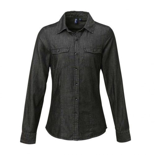 Premier PR322 WOMEN'S JEANS STITCH DENIM SHIRT XS