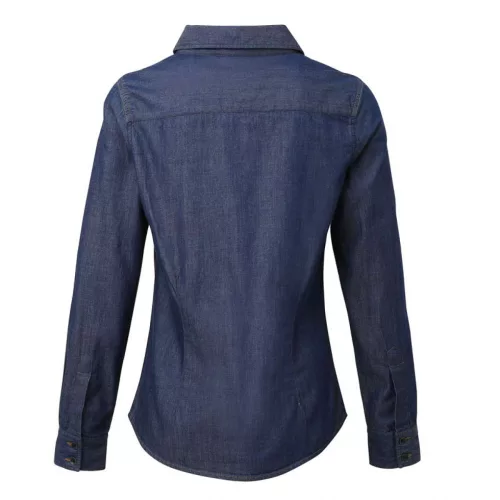 Premier PR322 WOMEN'S JEANS STITCH DENIM SHIRT XS