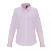 Premier PR338 WOMEN'S COTTON RICH OXFORD STRIPES SHIRT L