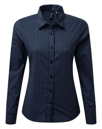 Premier PR352 'MAXTON' CHECK WOMEN'S LONG SLEEVE SHIRT M