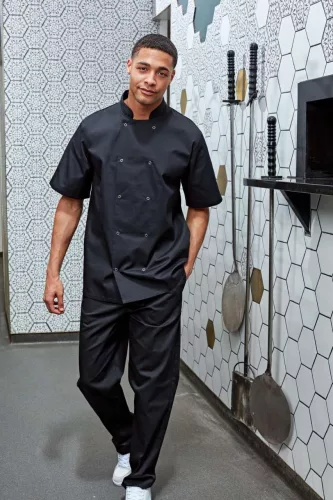 Premier PR664 CHEF'S SHORT SLEEVE STUD JACKET 3XL