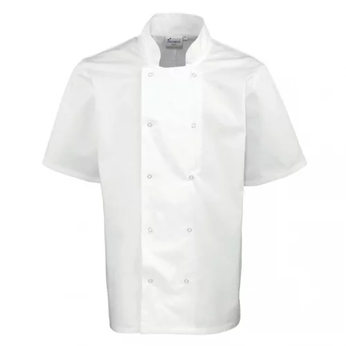Premier PR664 CHEF'S SHORT SLEEVE STUD JACKET XS