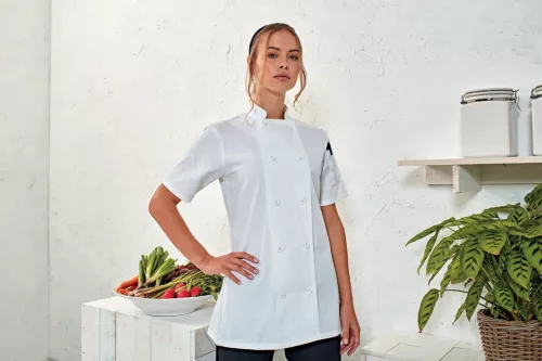 Premier PR670 WOMEN'S SHORT SLEEVE CHEF'S JACKET XL