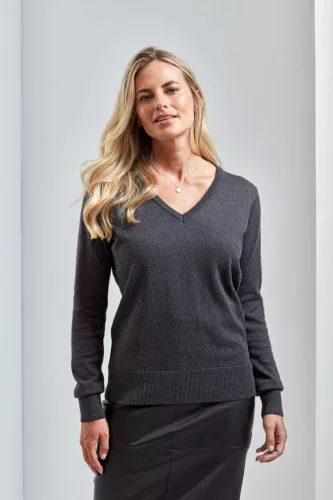 Premier PR696 WOMEN'S KNITTED V-NECK SWEATER S
