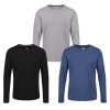 Regatta RETRS211 ESSENTIALS 3 PACK LS T SHIRT S