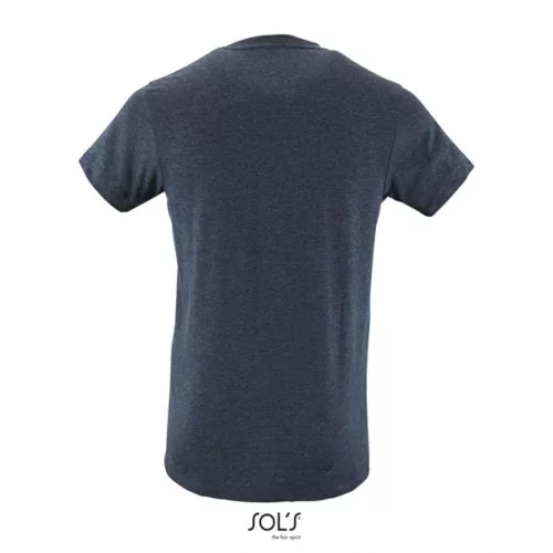 SOL'S SO00553 férfi környakú testhezálló póló - Heather Denim
