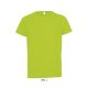 SOL'S SO01166 Sporty gyerek raglán ujjú kerek nyakú póló - Neon Green