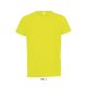 SOL'S SO01166 Sporty gyerek raglán ujjú kerek nyakú póló - Neon Yellow