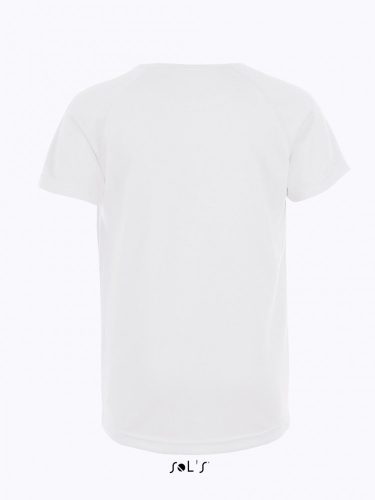 SOL'S SO01166 Sporty gyerek raglán ujjú kerek nyakú póló - White