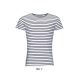 SOL'S SO01398 Miles férfi környakú csíkos póló - White/Navy