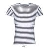 SOL'S SO01398 Miles férfi környakú csíkos póló - White/Navy