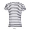 SOL'S SO01398 Miles férfi környakú csíkos póló - White/Navy