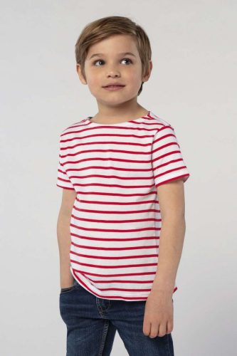 SOL'S SO01400 SOL'S MILES KIDS - ROUND NECK STRIPED T-SHIRT 10A