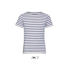   SOL'S SO01400 SOL'S MILES KIDS - ROUND NECK STRIPED T-SHIRT 4A