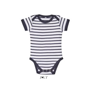   SOL'S SO01401 SOL'S MILES BABY - STRIPED BODYSUIT 12/18M