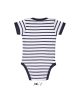SOL'S SO01401 SOL'S MILES BABY - STRIPED BODYSUIT 12/18M