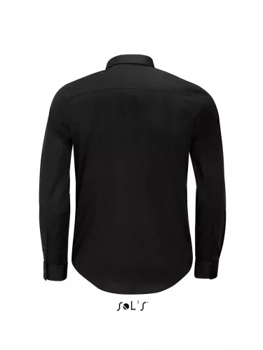 SOL'S SO01426 Blake men férfi pamut szteccs hosszú ujjú ing - Black