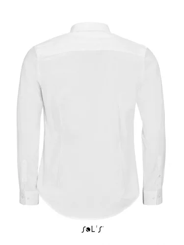 SOL'S SO01426 Blake men férfi pamut szteccs hosszú ujjú ing - White