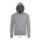 SOL'S SO01714 Stone unisex cipzáros kapucnis pulóver - Grey Melange