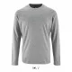 SOL'S SO02074 Imperial LSL férfi hosszú ujjú póló - Grey Melange