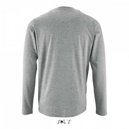 SOL'S SO02074 Imperial LSL férfi hosszú ujjú póló - Grey Melange