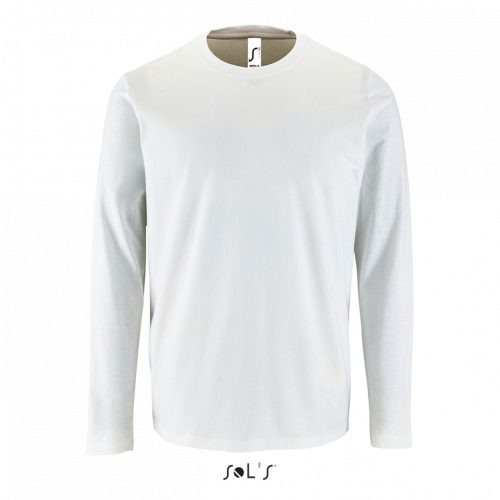 SOL'S SO02074 Imperial LSL férfi hosszú ujjú póló - White