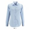 SOL'S SO02103 Brody women női pamut halszálkás mintás ing - Sky Blue 