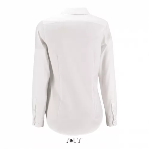 SOL'S SO02103 Brody women női pamut halszálkás mintás ing - White 