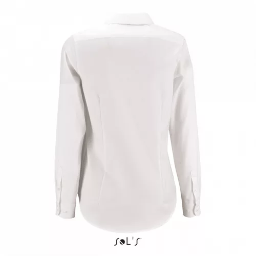 SOL'S SO02103 Brody women női pamut halszálkás mintás ing - White 