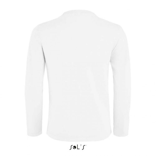 SOL'S SO02947 Imperial gyerek pamut hosszú ujjú póló - White