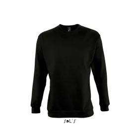   SOL'S SO13250 New supreme férfi környakas pulóver - Black