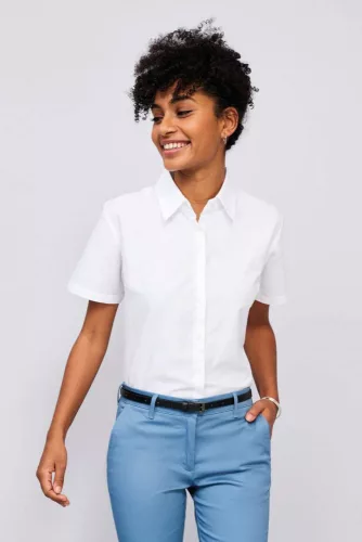 SOL'S SO16030 SOL'S ELITE - SHORT SLEEVE OXFORD WOMEN'S SHIRT L