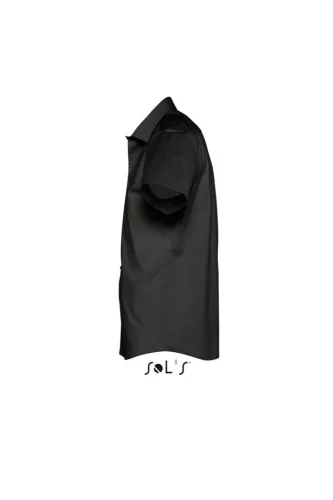 SOL'S SO17030 Broadway férfi pamut sztreccs rövid ujjú ing - Black