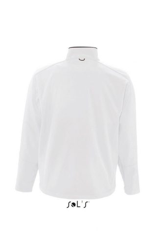 SOL'S SO46600 Relax férfi cipzáros softshell dzseki - White