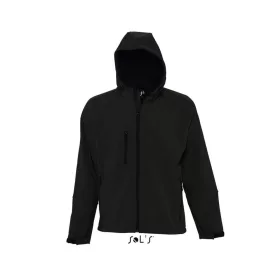   SOL'S SO46602 Replay férfi kapucnis softshell dzseki - Black