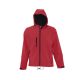 SOL'S SO46602 Replay férfi kapucnis softshell dzseki - Pepper Red
