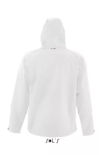 SOL'S SO46602 Replay férfi kapucnis softshell dzseki - White