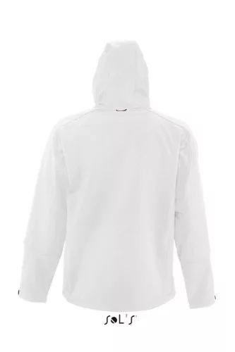 SOL'S SO46602 Replay férfi kapucnis softshell dzseki - White
