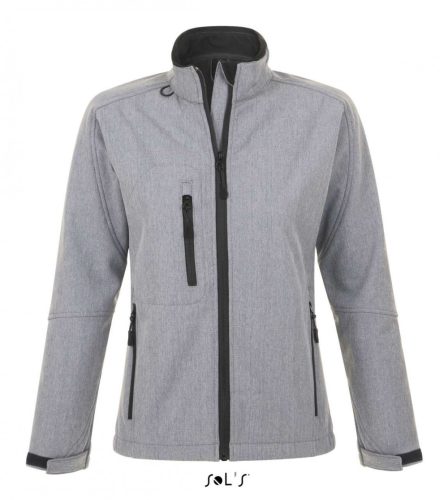 SOL'S SO46800 Roxy női cipzáros softshell dzseki - Grey Melange