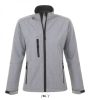 SOL'S SO46800 Roxy női cipzáros softshell dzseki - Grey Melange