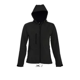   SOL'S SO46802 Replay női kapucnis softshell dzseki - Black