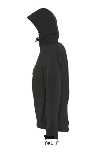 SOL'S SO46802 Replay női kapucnis softshell dzseki - Black