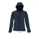 SOL'S SO46802 Replay női kapucnis softshell dzseki - French Navy