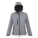 SOL'S SO46802 Replay női kapucnis softshell dzseki - Grey Melange