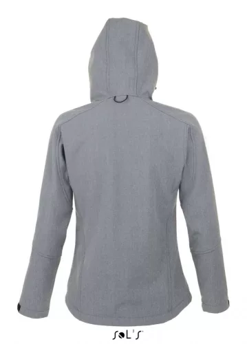 SOL'S SO46802 Replay női kapucnis softshell dzseki - Grey Melange