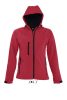 SOL'S SO46802 Replay női kapucnis softshell dzseki - Pepper Red
