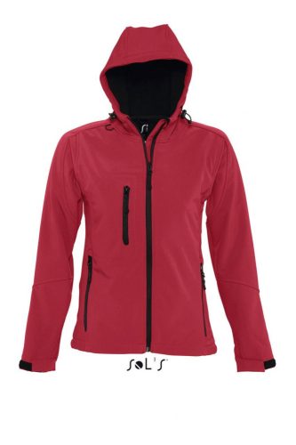 SOL'S SO46802 Replay női kapucnis softshell dzseki - Pepper Red