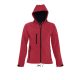 SOL'S SO46802 Replay női kapucnis softshell dzseki - Pepper Red